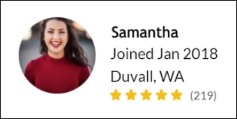 A 5-star rating on a user's profile page.