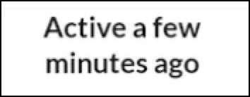 The recent activity message says 'Active a few minutes ago.'