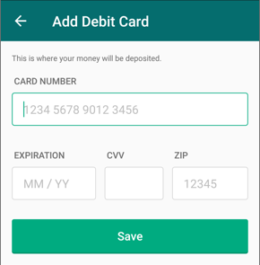 Set up deposit button